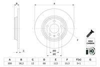 BOSCH 0986479E33 Bremsscheibe