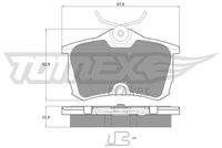 TOMEX Brakes TX1451 Bremsbelagsatz, Scheibenbremse