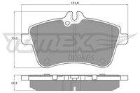 TOMEX Brakes TX1455 Bremsbelagsatz, Scheibenbremse