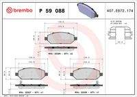 BREMBO P59088 Bremsbelagsatz, Scheibenbremse