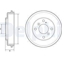 DELPHI BF525 Bremstrommel