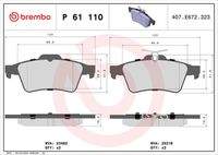 BREMBO P61110 Bremsbelagsatz, Scheibenbremse