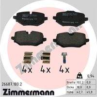 ZIMMERMANN 266871802 Bremsbelagsatz, Scheibenbremse