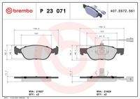 BREMBO P23071 Bremsbelagsatz, Scheibenbremse