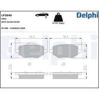 DELPHI LP3640 Bremsbelagsatz, Scheibenbremse