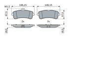 BOSCH 0986494764 Bremsbelagsatz, Scheibenbremse