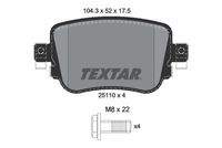 TEXTAR 2511003 Bremsbelagsatz, Scheibenbremse