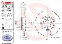 BREMBO 09D41911 Bremsscheibe