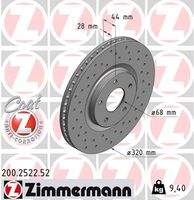 ZIMMERMANN 200252252 Bremsscheibe