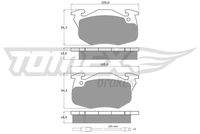 TOMEX Brakes TX1034 Bremsbelagsatz, Scheibenbremse