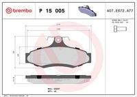 BREMBO P15005 Bremsbelagsatz, Scheibenbremse