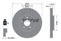 TEXTAR 92222003 Bremsscheibe