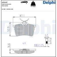 DELPHI LP2147 Bremsbelagsatz, Scheibenbremse