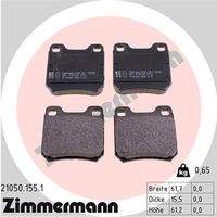 ZIMMERMANN 210501551 Bremsbelagsatz, Scheibenbremse