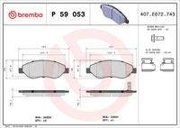 BREMBO P59053 Bremsbelagsatz, Scheibenbremse