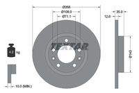 TEXTAR 92268003 Bremsscheibe