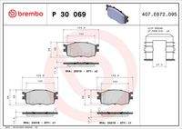 BREMBO P30069 Bremsbelagsatz, Scheibenbremse