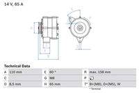 BOSCH 0986034500 Generator