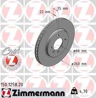 ZIMMERMANN 150125820 Bremsscheibe