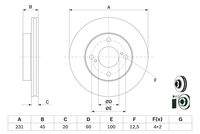 BOSCH 0986479G92 Bremsscheibe