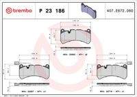 BREMBO P23186 Bremsbelagsatz, Scheibenbremse