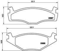 BREMBO P85005 Bremsbelagsatz, Scheibenbremse