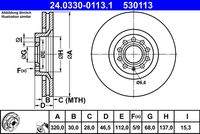 ATE 24033001131 Bremsscheibe