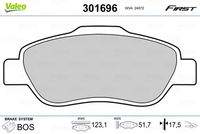 VALEO 301696 Bremsbelagsatz, Scheibenbremse