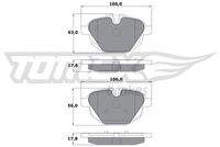 TOMEX Brakes TX1734 Bremsbelagsatz, Scheibenbremse