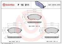 BREMBO P15011 Bremsbelagsatz, Scheibenbremse