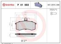 BREMBO P41003 Bremsbelagsatz, Scheibenbremse