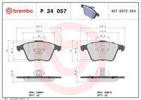 BREMBO P24057 Bremsbelagsatz, Scheibenbremse