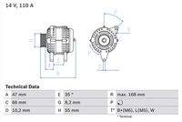 BOSCH 0986042201 Generator