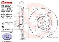 BREMBO 09D93911 Bremsscheibe