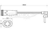 TOMEX Brakes TX3027 Warnkontakt, Bremsbelagverschleiß