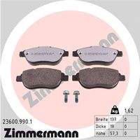 ZIMMERMANN 236009901 Bremsbelagsatz, Scheibenbremse