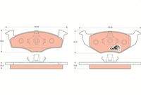 TRW GDB1306 Bremsbelagsatz, Scheibenbremse