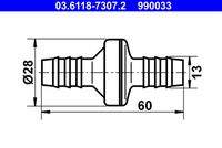 ATE 03611873072 Ventil, Unterdruckleitung