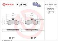 BREMBO P23022 Bremsbelagsatz, Scheibenbremse