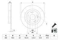 BOSCH 0986479G90 Bremsscheibe