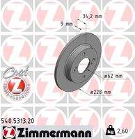 ZIMMERMANN 540531320 Bremsscheibe
