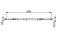 BOSCH 1987482409 Seilzug, Feststellbremse