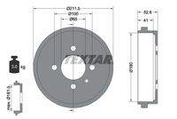 TEXTAR 94022700 Bremstrommel