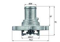 MAHLE TI12287D Thermostat, Kühlmittel