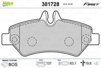 VALEO 301728 Bremsbelagsatz, Scheibenbremse