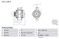 BOSCH 0986044020 Generator