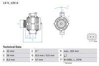 BOSCH 0986044020 Generator