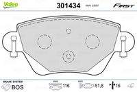VALEO 301434 Bremsbelagsatz, Scheibenbremse