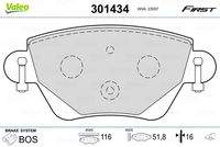 VALEO 301434 Bremsbelagsatz, Scheibenbremse