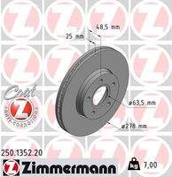 ZIMMERMANN 250135220 Bremsscheibe